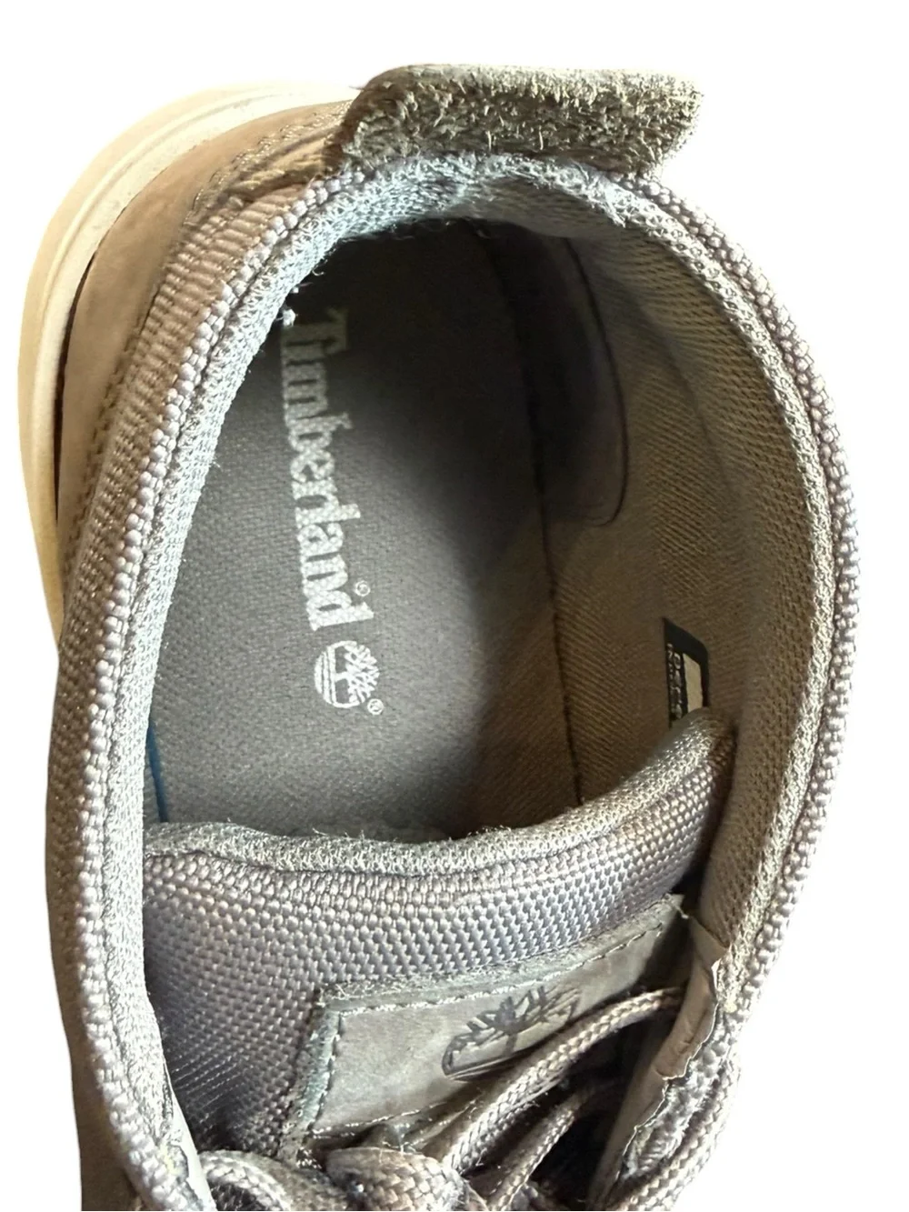 Timberland Gray Nubuck Leather Chukka Sneakers Mid Top Casual Shoes Size 10.5